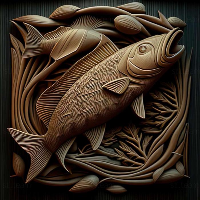 3D модель Оливковая рыба-сом (STL)